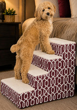 Pet Step IV Pet Stairs for Small Dogs and Cats up to 50 Pounds, Lightweight, No