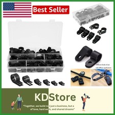 200-Piece Multi-Size Black Nylon Cable Clamp Assortment