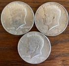 Three (3) 1964 Kennedy Half Dollars | 90% Silver | Free Shipping