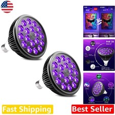 High Brightness 36W LED Blacklight Bulbs E26 2 Pack 395nm UV Party Lighting