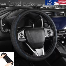 1538cm Pu Leather Car Steering Wheel Cover Non-slip Car Wheel Cover Protector 1538cm Pu Leather Car Steering Wheel Cover Non-slip Car Wheel Cover Protector