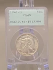 1941-D Liberty Walking Half Dollar 50C PCGS MS65 OGH Old Green Holder