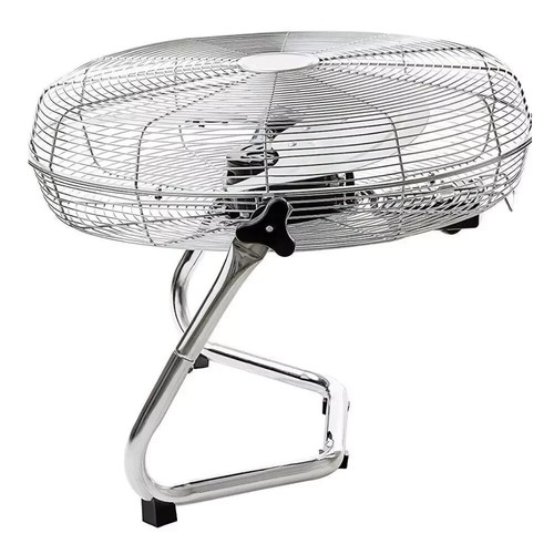 18" Chrome Floor Fan High Velocity Free Standing Metal Fan 3 Speed 100w 46cm - Picture 3 of 4