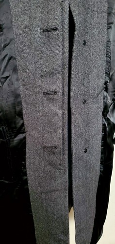 J Press Wool Charcoal Gray Herringbone Tweed Overcoat Top Coat Men’s 41 R - Picture 11 of 13