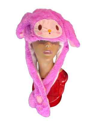 Cute Moving Ear Hat Plush Hat Purple Rabbit
