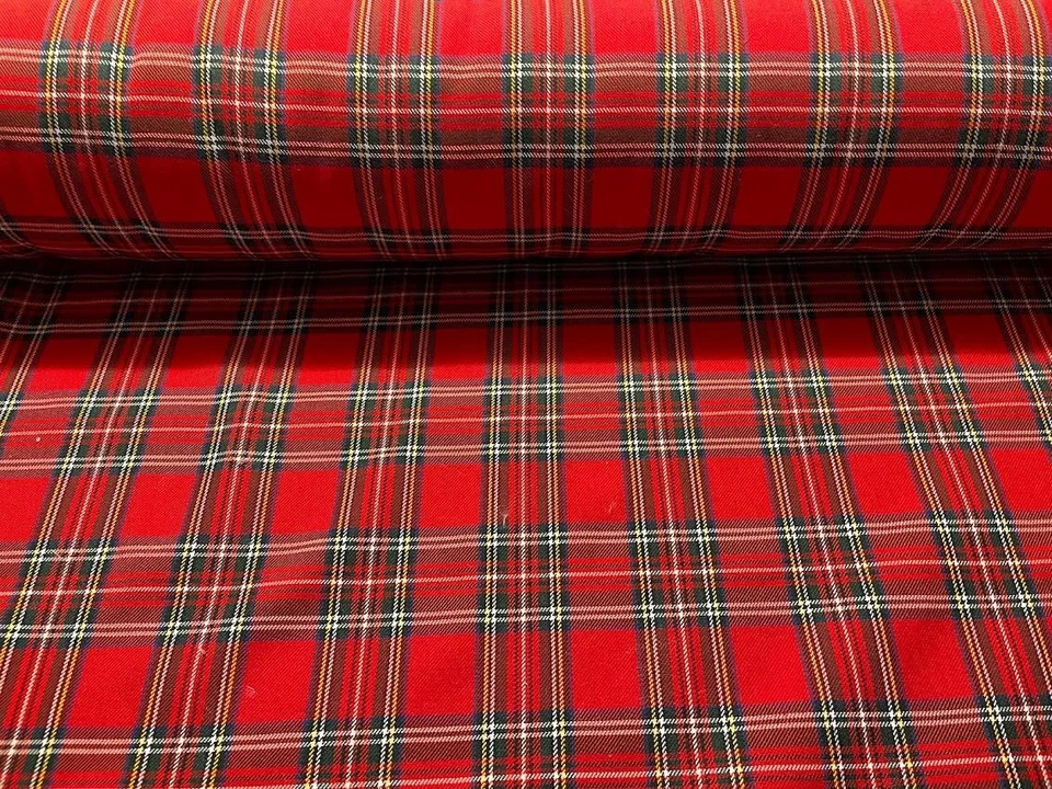Tartan Écossais Carreaux Tissu Matière Design 19 Royal Stewart - Photo 3/3