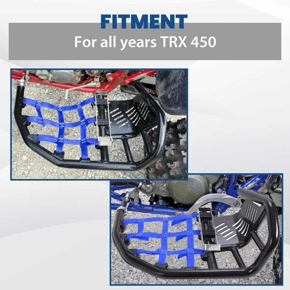 Protector de talón azul para Honda TRX 450R 450ER Sportrax 450 todo el año barras Nerf clavija profesional Foto 3 de 4