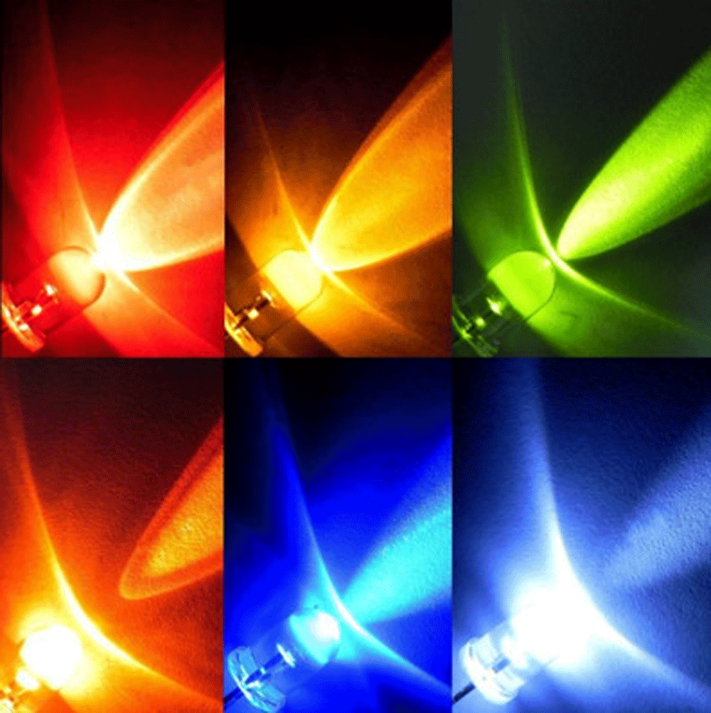 150pcs 3mm 5mm LED Light Emitting Diode White Red Green Yellow Assorted DIY Kit - Picture 10 of 12