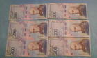 6 notes paper money venezuela 200 bolivares series A - R