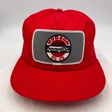 Hudson Oil Co Vintage Red Adjustable trucker ...