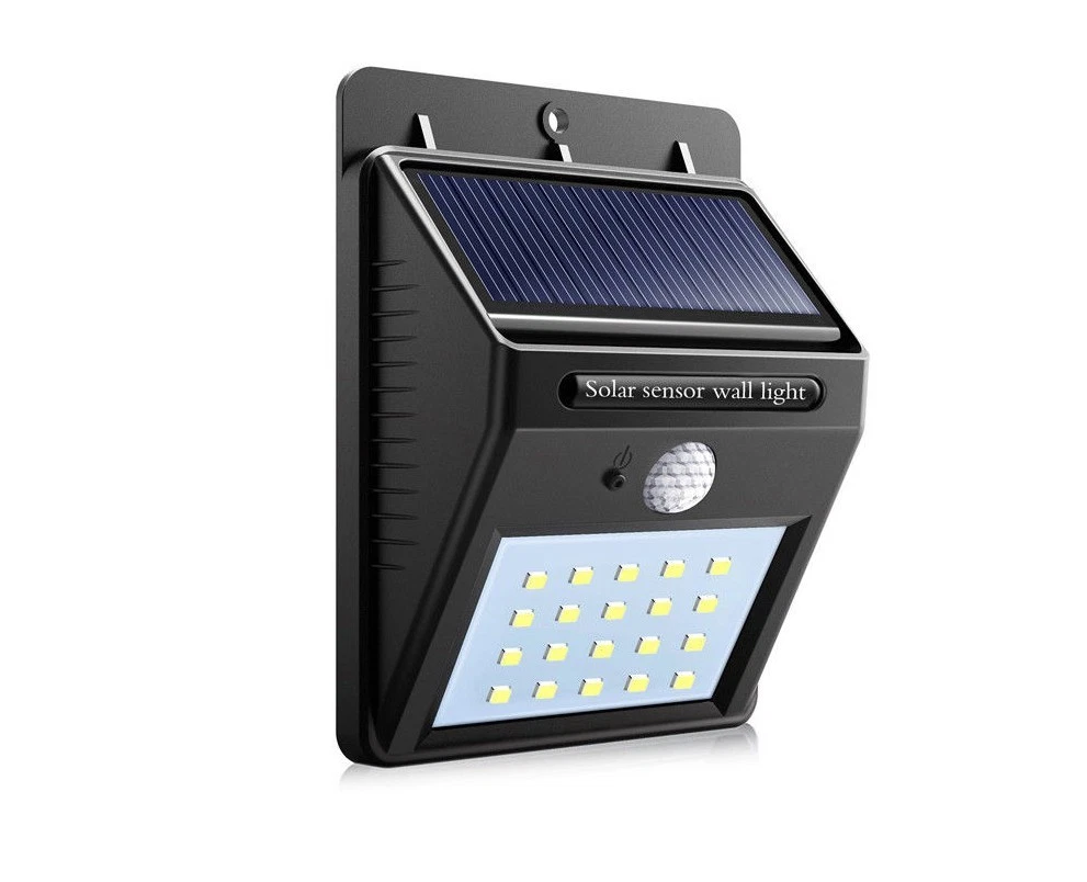 20 LED Solar Powered Wireless Pir Sensor Cds night Light Outdoor