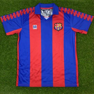 Barcelona Camisa Replica de Futbol Retro, 1984 Magico Gonzalez (American  Fit)