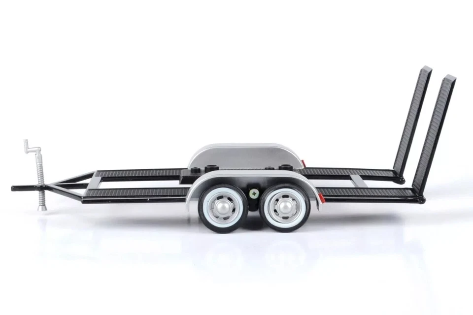 MOTOR MAX 1:24 DIE CAST METAL TRAILER RIMORCHIO IN METALLO PER AUTO ART 76001 - Immagine 2 di 3