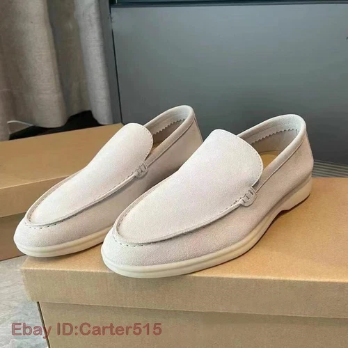 Mocasines informales de gamuza estilo británico para hombre ligeros sin cordones zapatos cómodos 38-48 - Imagen 4 de 46