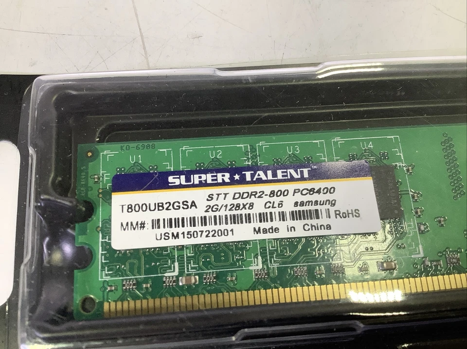 2GB DDR2-800 DIMM Super Talent T800UB2GSA Desktop Memory RAM - NG D1D - Image 2 of 2