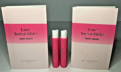 2x Givenchy Live Irresistible Blossom Crush Perfume Sample Size Spray 1ml each
