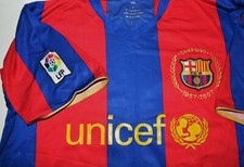 FC BARCELONA CAMP NOU 1957-2007 SOCCER FOOTBAL MENS SIZE L LARGE JERSEY T SHIRT