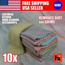 10 PIECES Microfiber Cleaning Cloth Towel Rag Car Polishing Detailing No Scratch