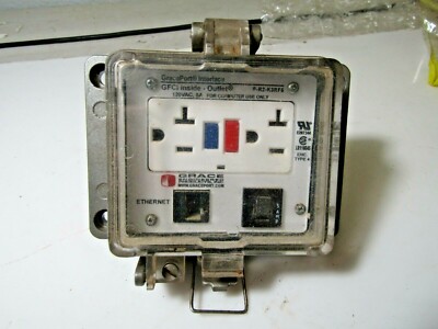 GRACEPORT  P-R2-K3RF3  PANEL MOUNT GFCI OUTLET W/ ETHERNET PORT