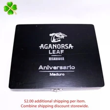 Aganorsa Leaf Toro Maduro Aniversario Empty Wood Cigar Box 9" x 7.25" x 1.25"