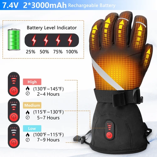 Winter Electric Heated Gloves Liner For Men and Women With Rechargable Battery - Picture 6 of 9
