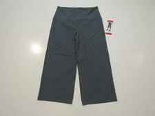 TUFF ATHLETICS Balsalm Green Exercise Wide Leg Capris Stretch Size Small S