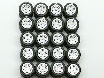 Ruote Hot Wheels R084 Real Riders Cromate 1:64 – Gomme Lunghe Per Personalizzazione
