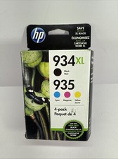 Genuine 4-Pack  HP 934XL Black  935 Cyan, Magenta, Yellow  N9H66FN  SEALED  12/2022