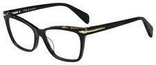 NEW Rag and Bone RNB 3021 0807 Black Eyeglasses with Dark Havana Trim 53/15/140