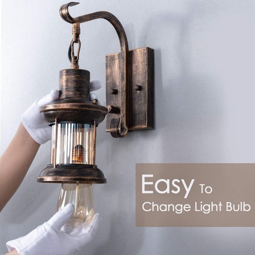 Retro Metal Wall Sconce Set – 2 Pack Oil Rubbed Vintage Lighting Solution - Picture 7 of 11