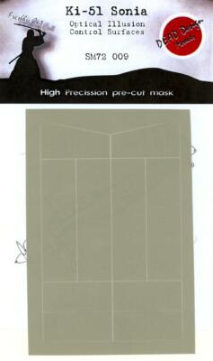 Dead Design 1/72 MITSUBISHI Ki-51 CONTROL SURFACES Paint Mask Set Clear Prop