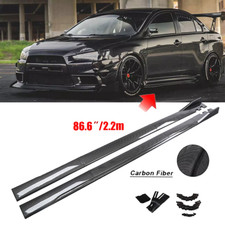 For Mitsubishi Lancer Gt 86.6 Carbon Style Side Skirts Rocker Panel Lip