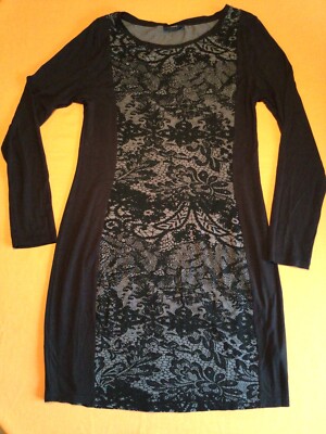 Gina Benotti shirtkleid schwarz Gr. M Farbe Schwarz/Hellgrau