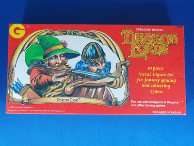 1983 Vintage Grenadier Models Dragon Lords Dwarves Troop