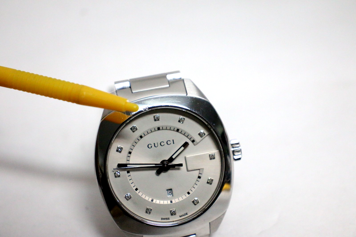 Gucci YA142403 Diamond Dial Silver Tone Stainless 142.4 Women's
