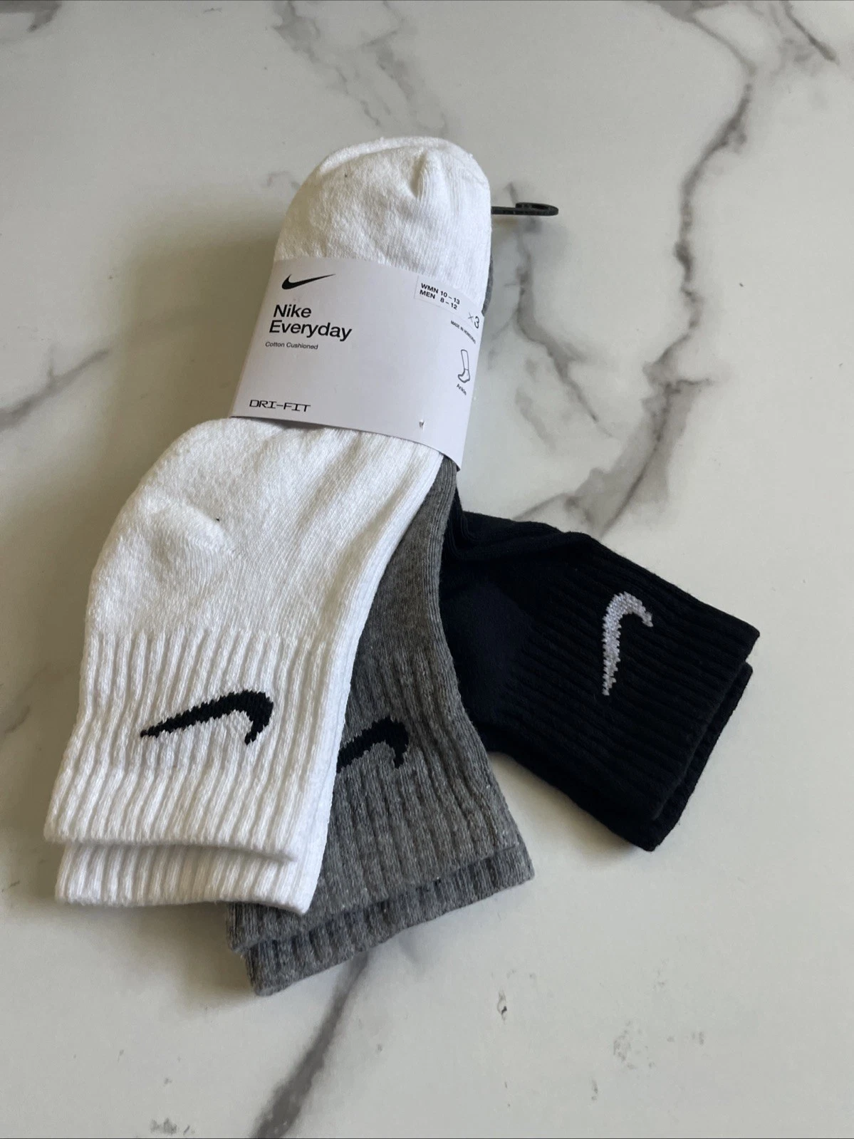 New Nike Men's 3 Pack Designer Athletic Sports Casual Gym Ankle Socks Mixed