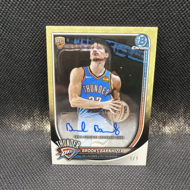Brooks Barnhizer RC Auto 1/1 Superfractor OKC Thunder BCA-BB 2025