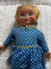 Mattel Mrs. Beasley Doll 1967 Family Affair Soft Body Blue Polka Dot Outfit