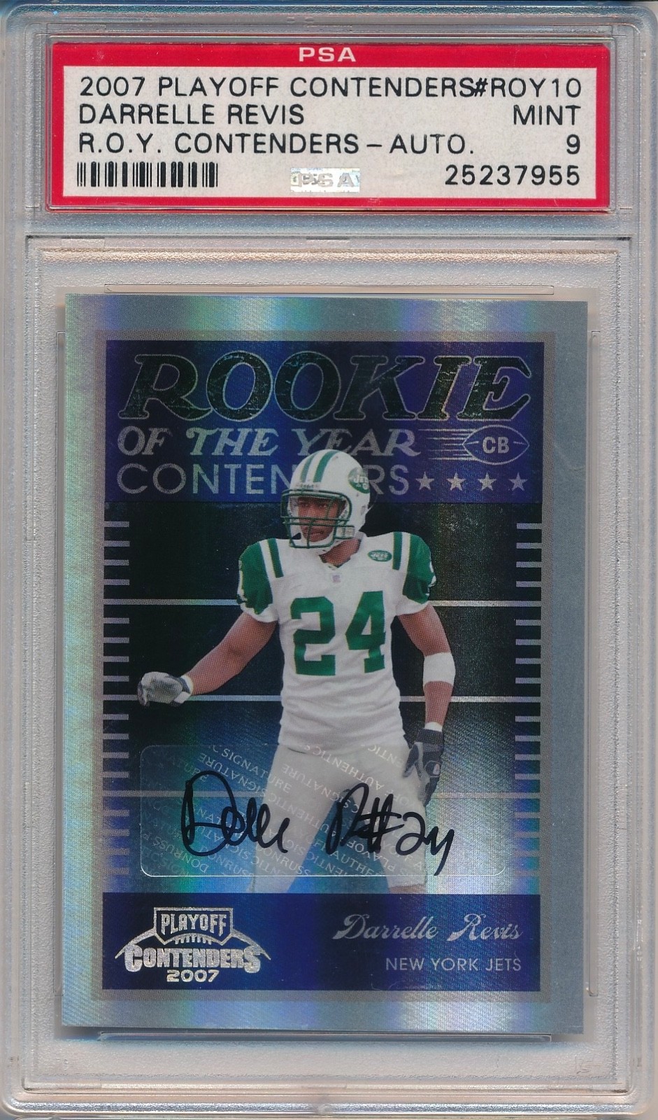 Darrelle Revis Playoff Contenders Rookie of the Year Contenders #ROY10 Autograph