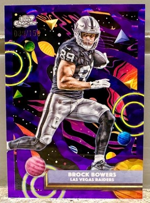 JERSEY NUMBER MATCH! 2025 Topps Cosmic Brock Bowers Purple 89/150! RAIDERS!