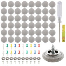 Car Roof Headliner Repair Kit 60Pcs Snap Rivets Buttons Grey with Tool Set USNew