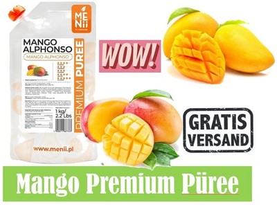 Mango Alphonso Püree 1 KG Cocktails Drinks Desserts Gastronomie Exotik Kulinarik
