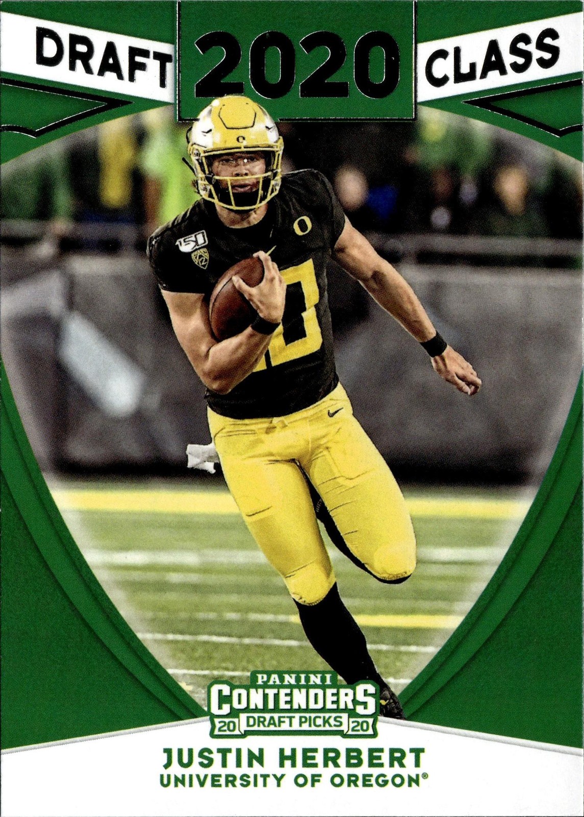 2020 Panini Contenders Draft Picks Draft Class Justin Herbert Card #4