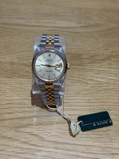 Rolex Vintage 36mm Datejust Gold Dial Steel Yellow Gold Fluted Men's Watch 1601