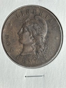 1883 Argentina dos(2)centavos!