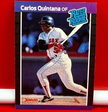 1989 Donruss Collector Baseball Trading Card Rookie Red Sox Carlos Quintana #37. rookie card picture