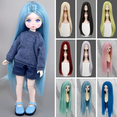 Lange gerade BJD Haare weiche BJD Puppen Perücke für 1/3 1/4 1/6 BJD Spielzeug