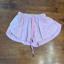 Girls light pink purple butterfly shorts flutter size 110 4/5