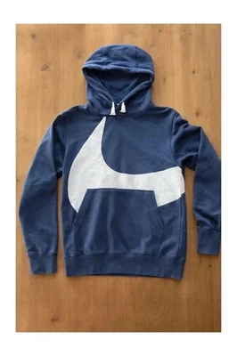 Sweat à capuche Nike bleu logo blanc – neuf sans étiquette – taille S - Photo 1/4