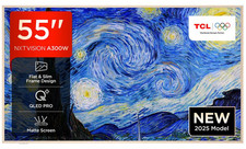 TCL NXTVISION 55A300W-UK 55 INCH 4K QLED FRAME DESIGN SMART TV MATTE DISPLAY